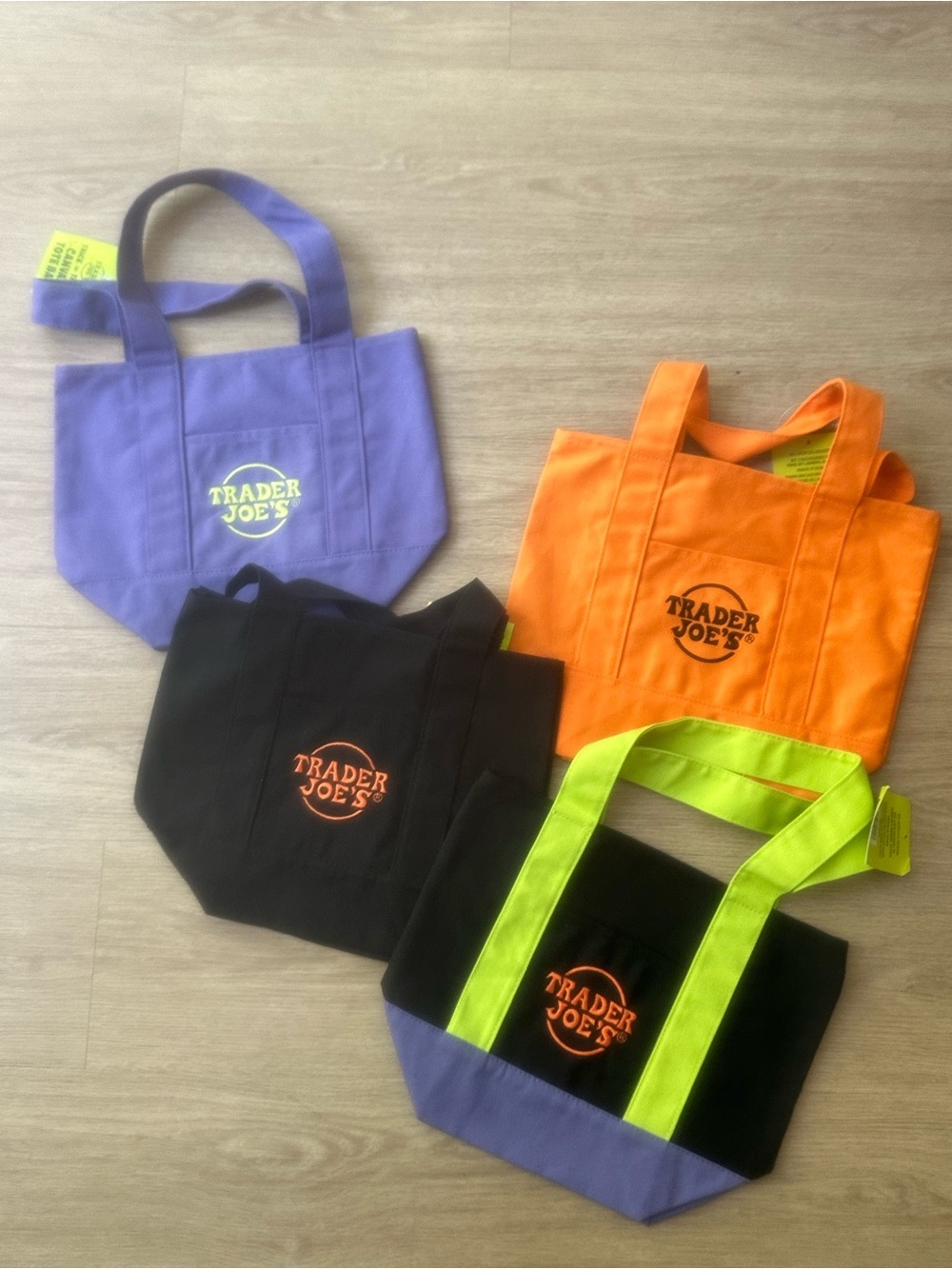 Trader Joe's Halloween Bundle 
 Canvas mini Tote Bags- Reusable Grocery Tote